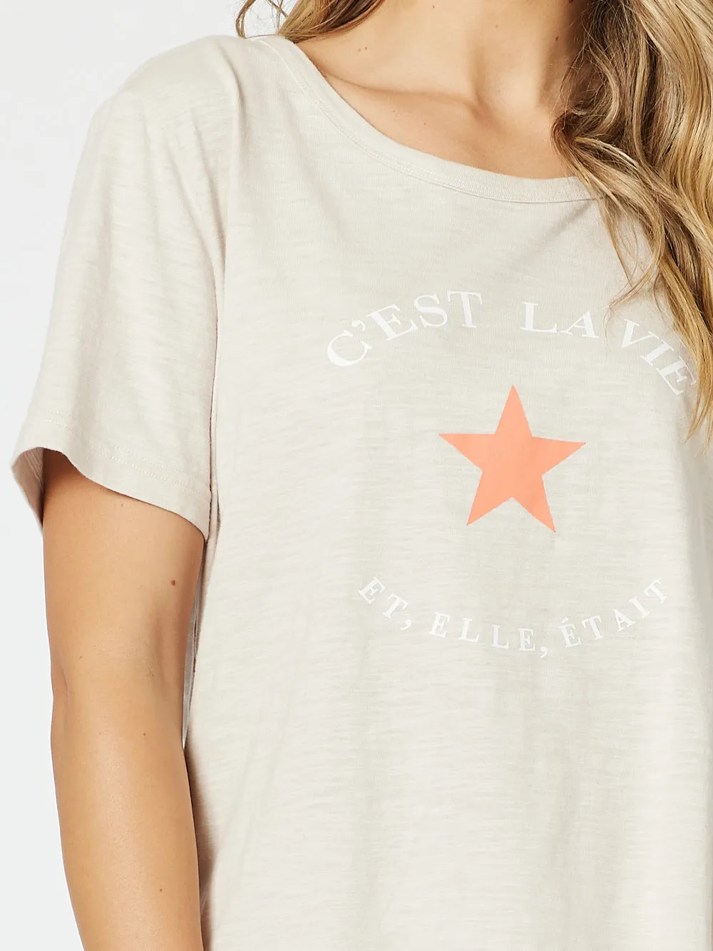 C'est La Vie Tee - Natural sold by RC & Co product image thumbnail 4