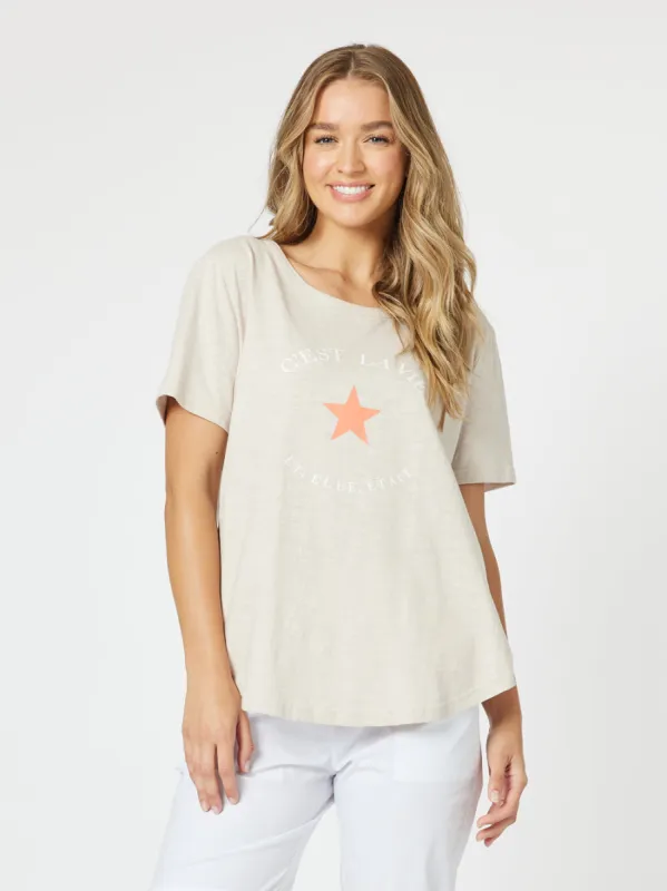 C'est La Vie Tee - Natural sold by RC & Co