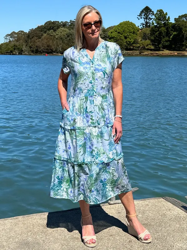 Hamptons Floral Dress - Mint sold by RC & Co