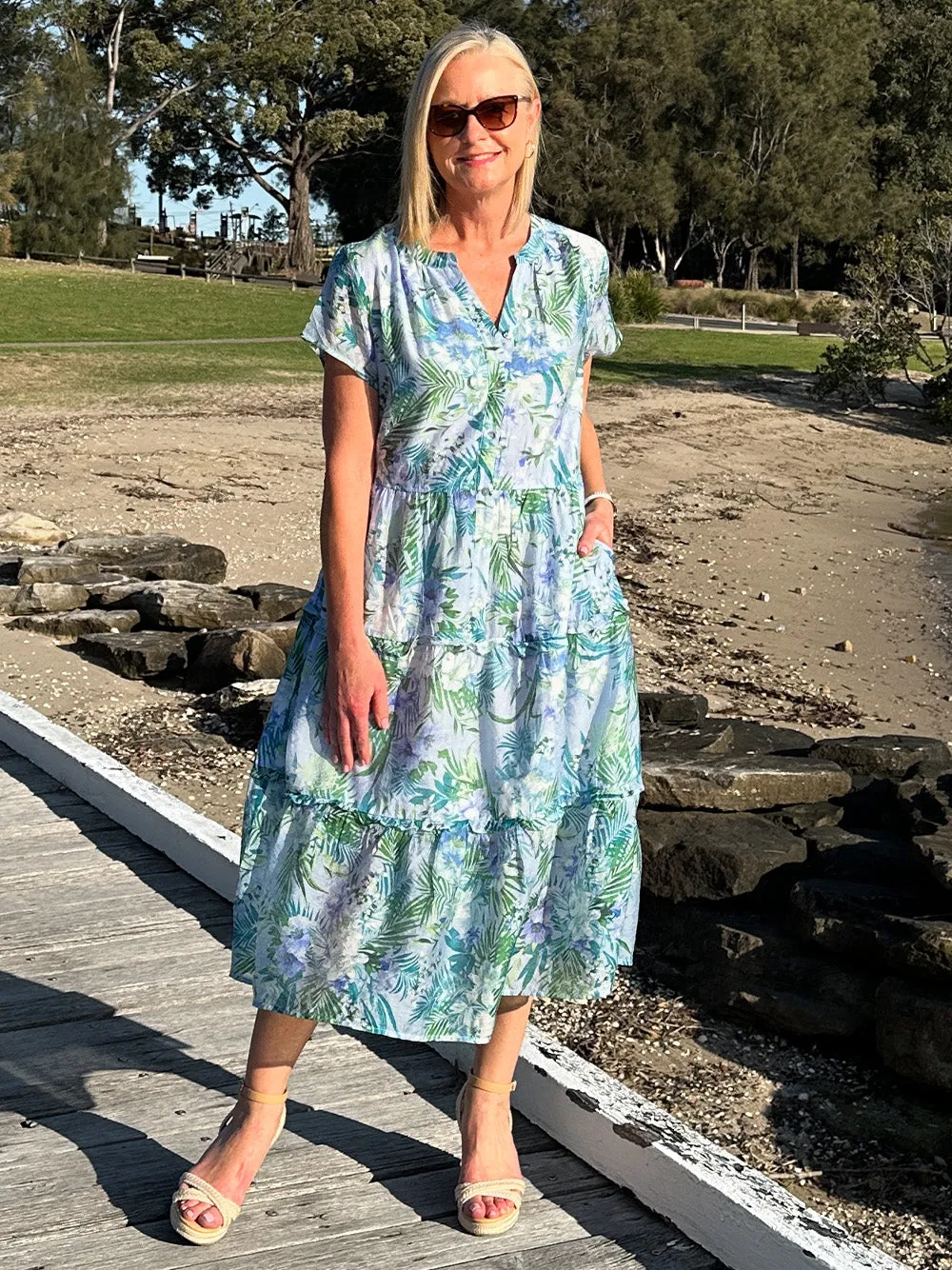 Hamptons Floral Dress - Mint sold by RC & Co product image thumbnail 5