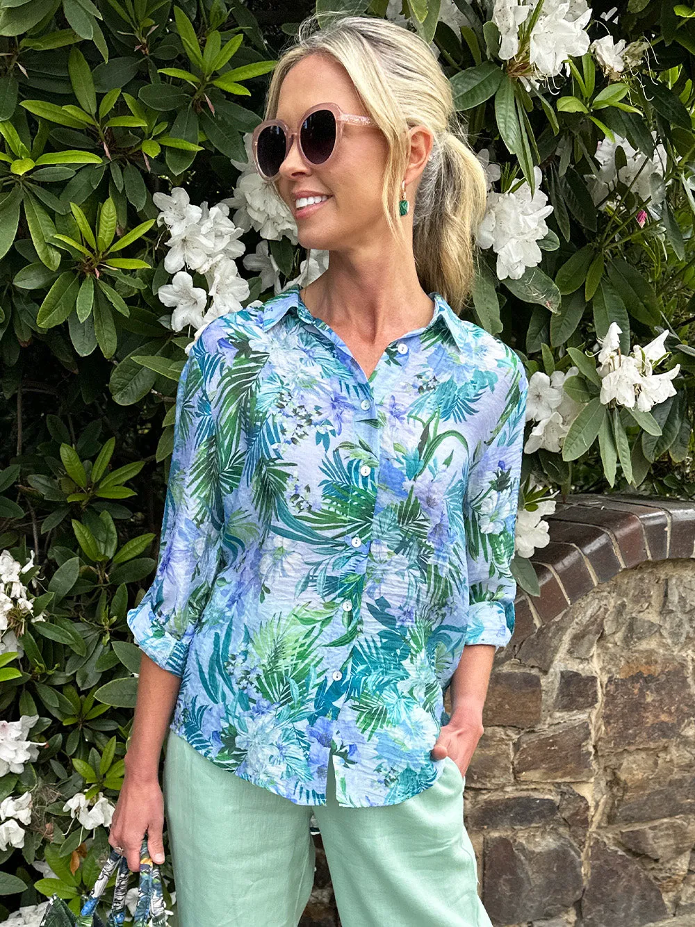 Hamptons Shirt - Mint sold by RC & Co