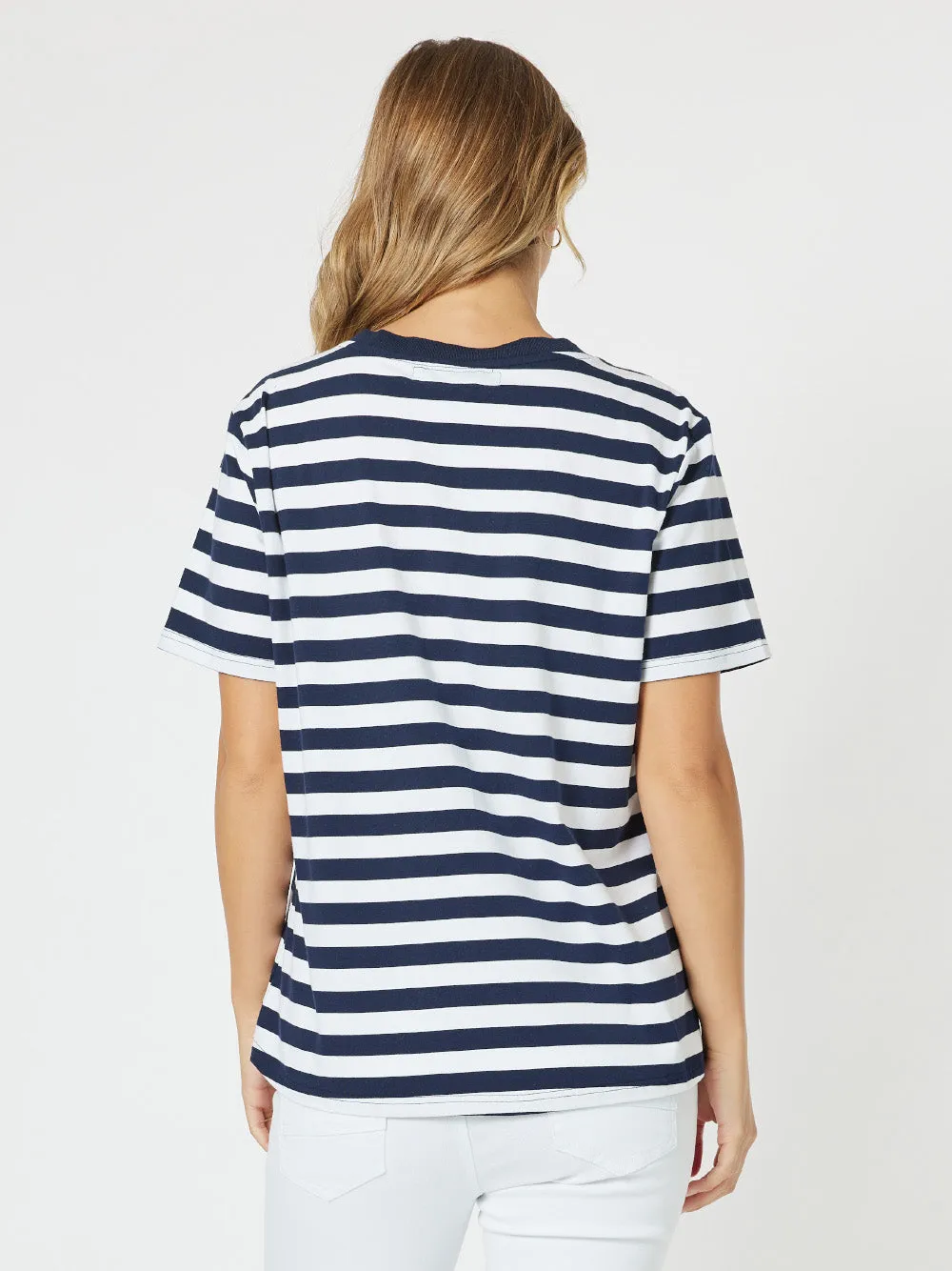 Heart Stripe T-shirt - Navy/White sold by RC & Co product image thumbnail 5