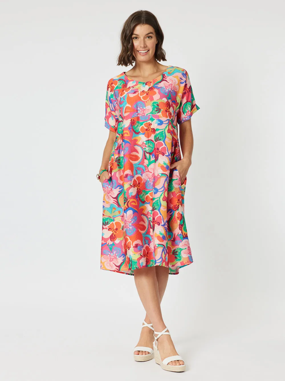 Garden Party Floral Dress - Hot Pink sold by RC & Co product image thumbnail 2