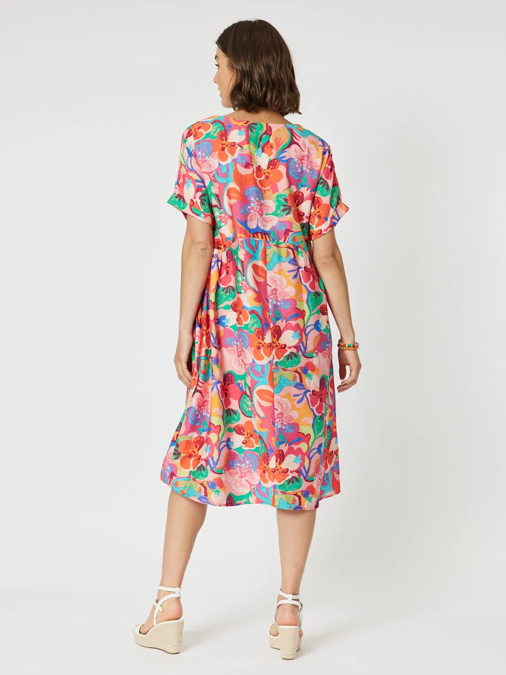 Garden Party Floral Dress - Hot Pink sold by RC & Co product image thumbnail 4