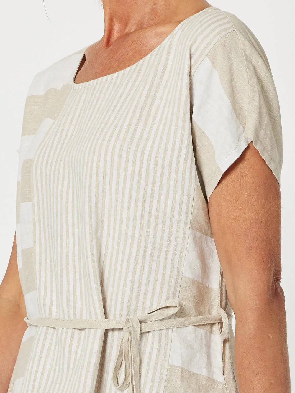 Patio Stripe Print Dress - Natural sold by RC & Co product image thumbnail 5