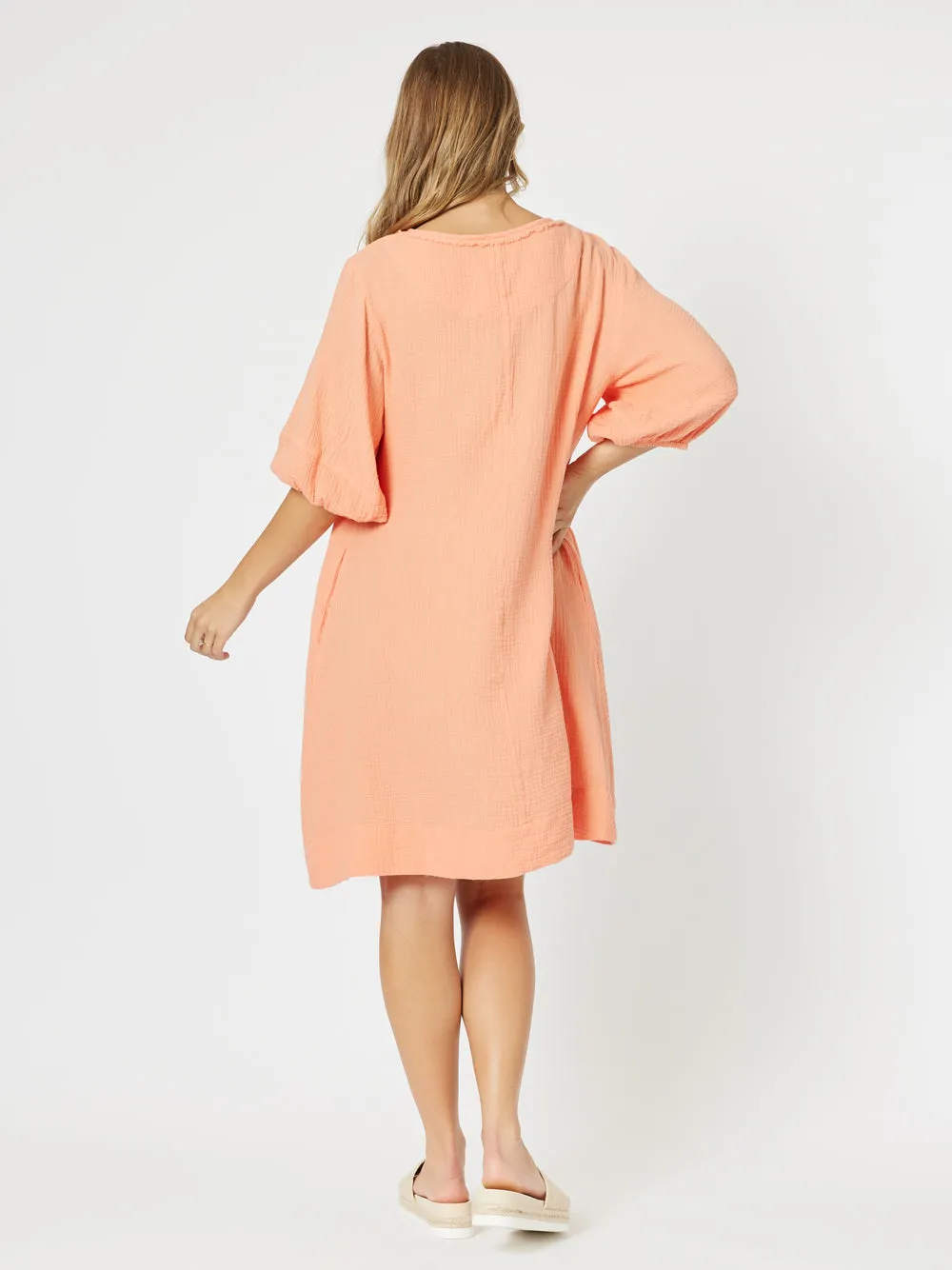 Byron Cotton Dress - Papaya sold by RC & Co product image thumbnail 4