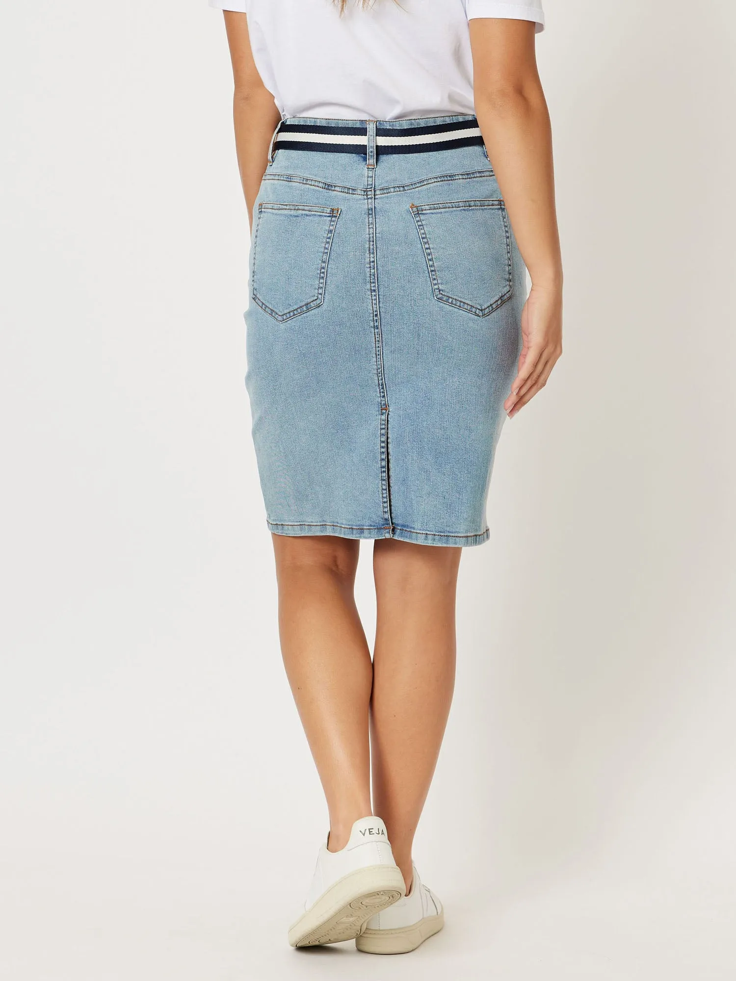 Emily Stretch Denim Jean Skirt - Denim sold by RC & Co product image thumbnail 2