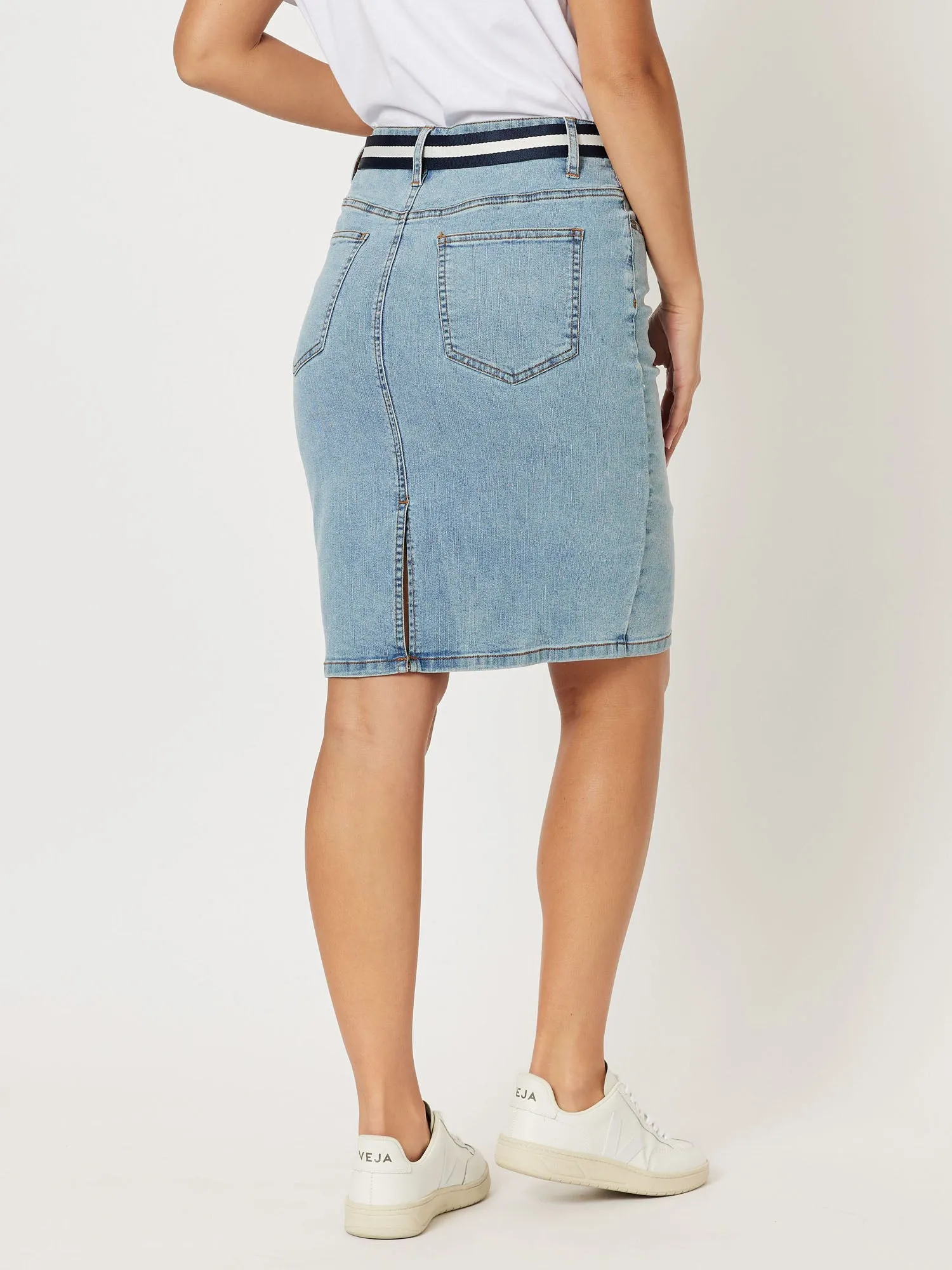 Emily Stretch Denim Jean Skirt - Denim sold by RC & Co product image thumbnail 3