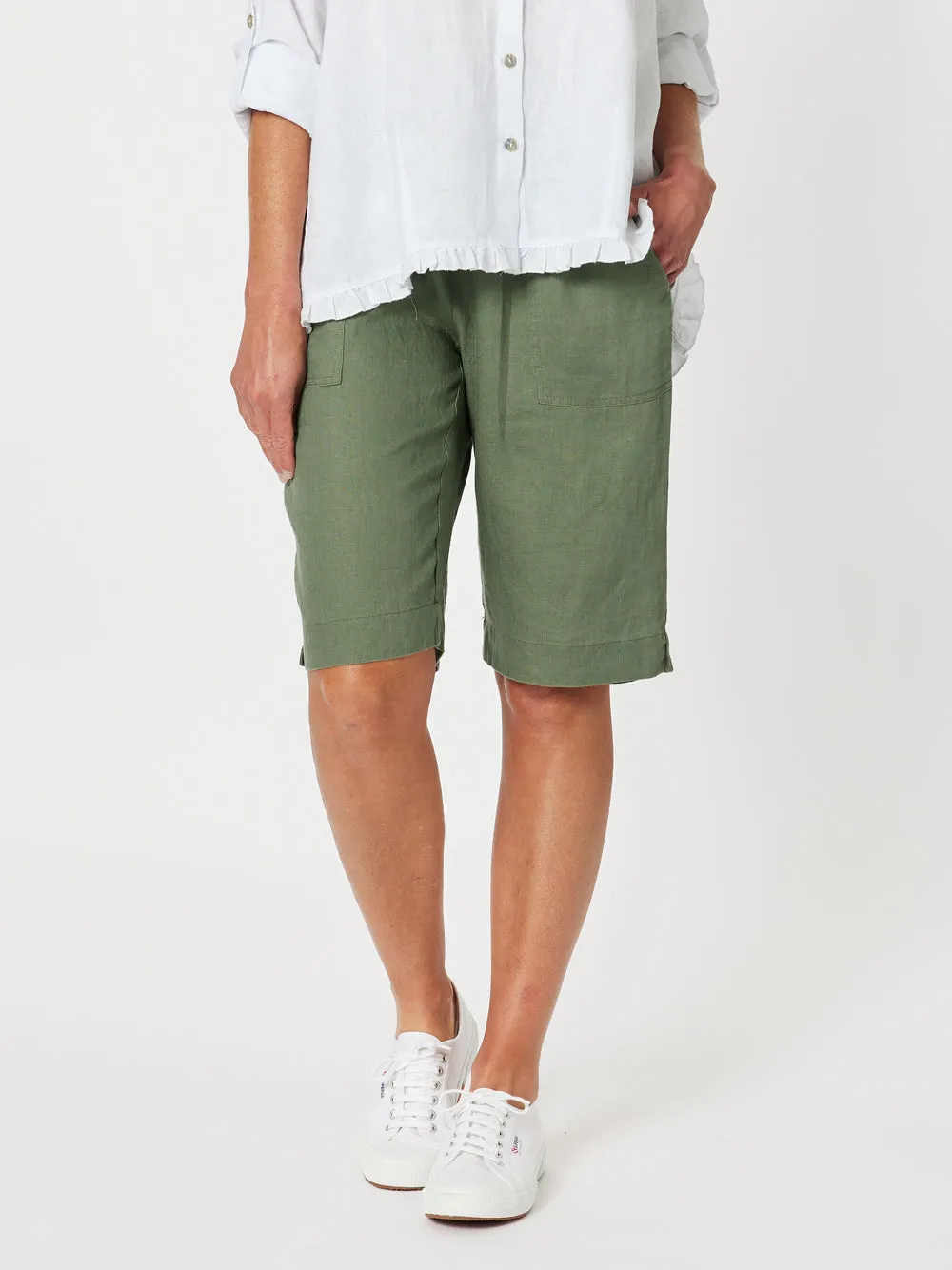 Jordan Linen Short - Khaki sold by RC & Co