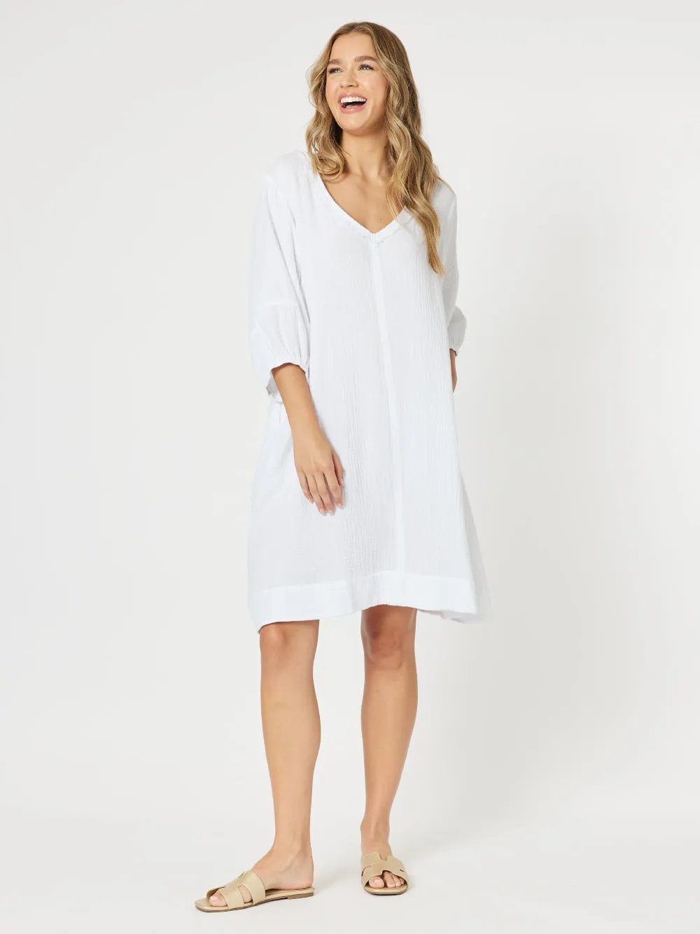 Byron Cotton Dress - White sold by RC & Co product image thumbnail 2