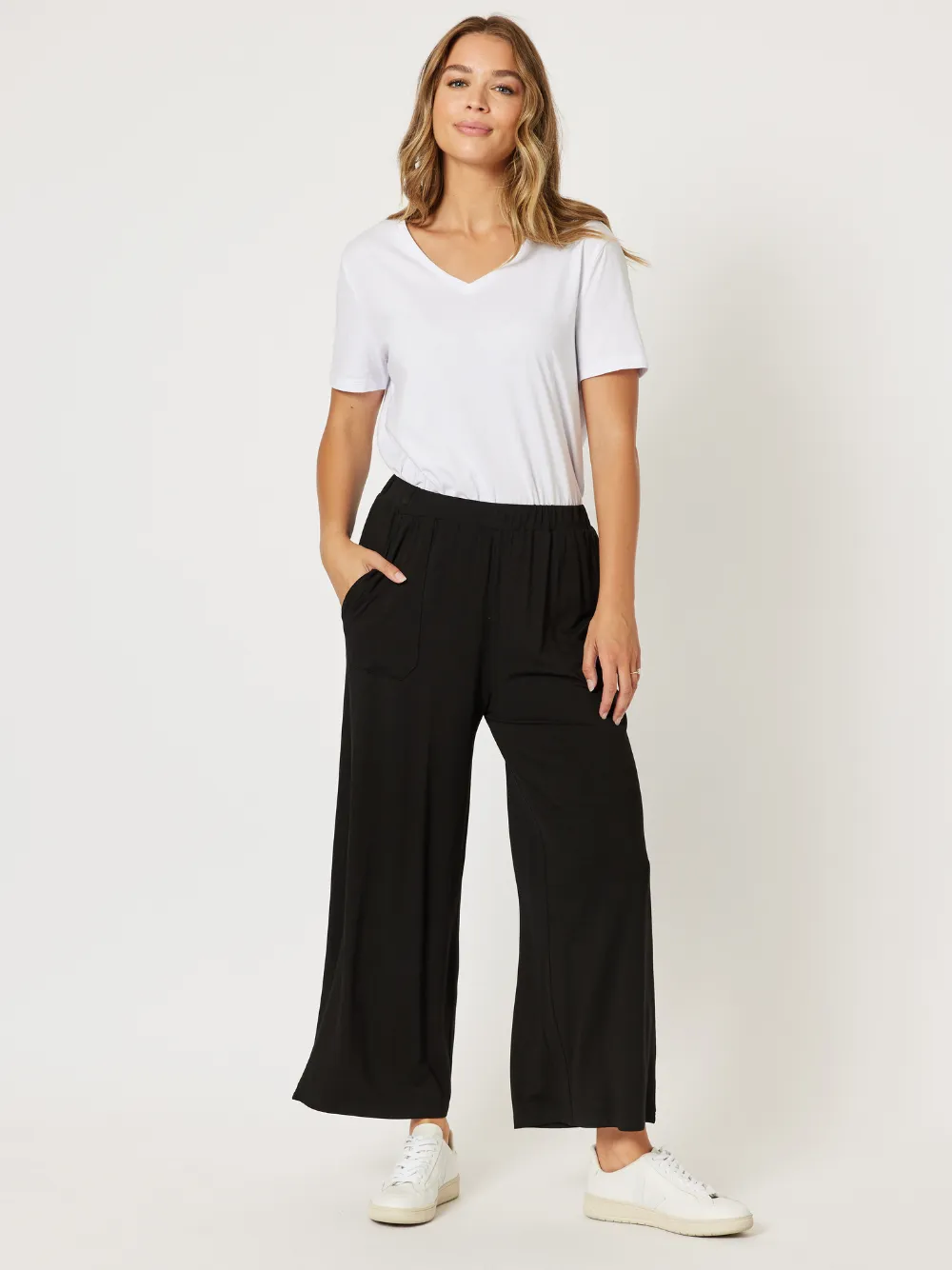 Wide Leg Side Pocket Jersey Pant - Black sold by RC & Co product image thumbnail 4
