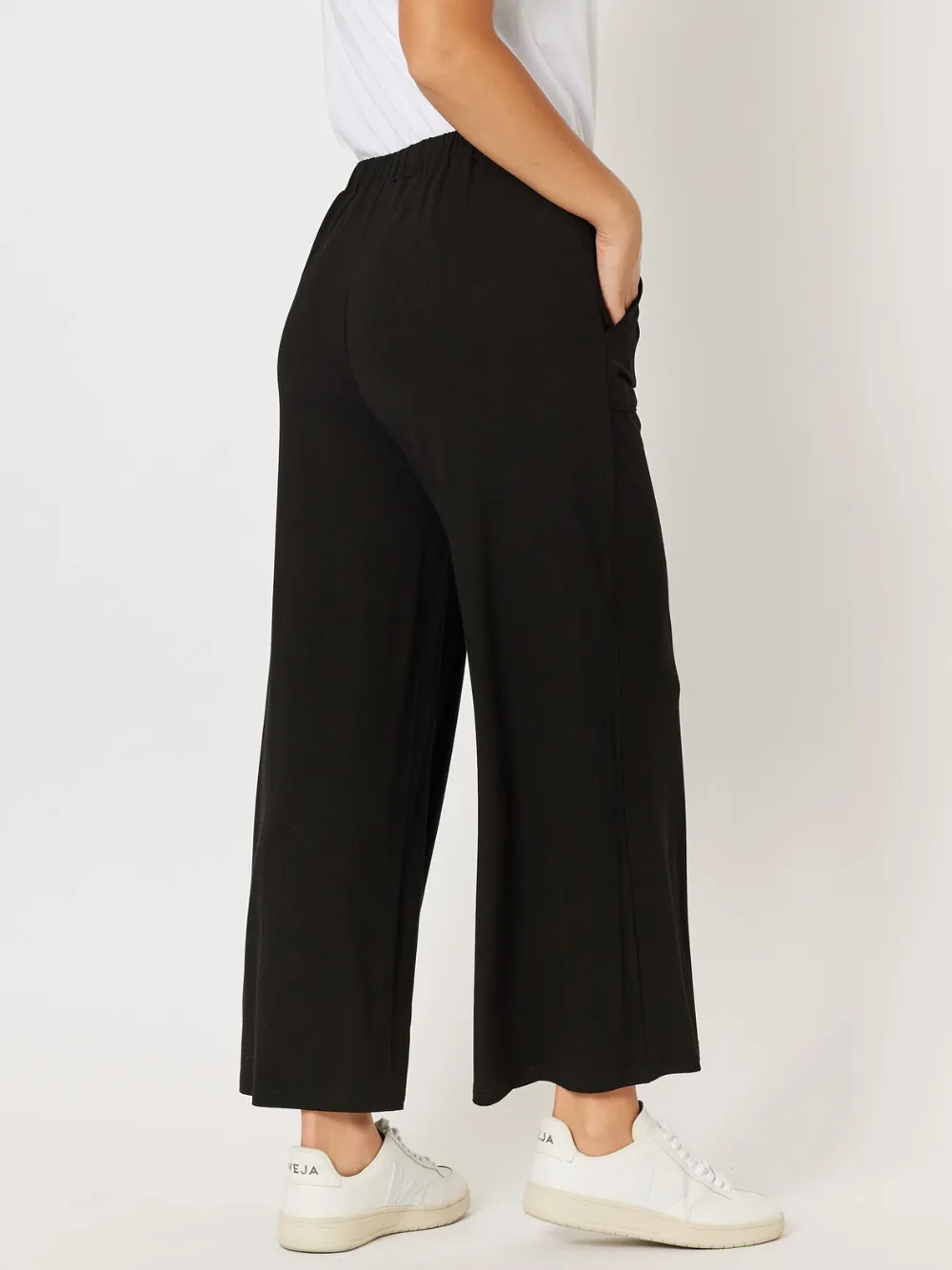 Wide Leg Side Pocket Jersey Pant - Black sold by RC & Co product image thumbnail 3