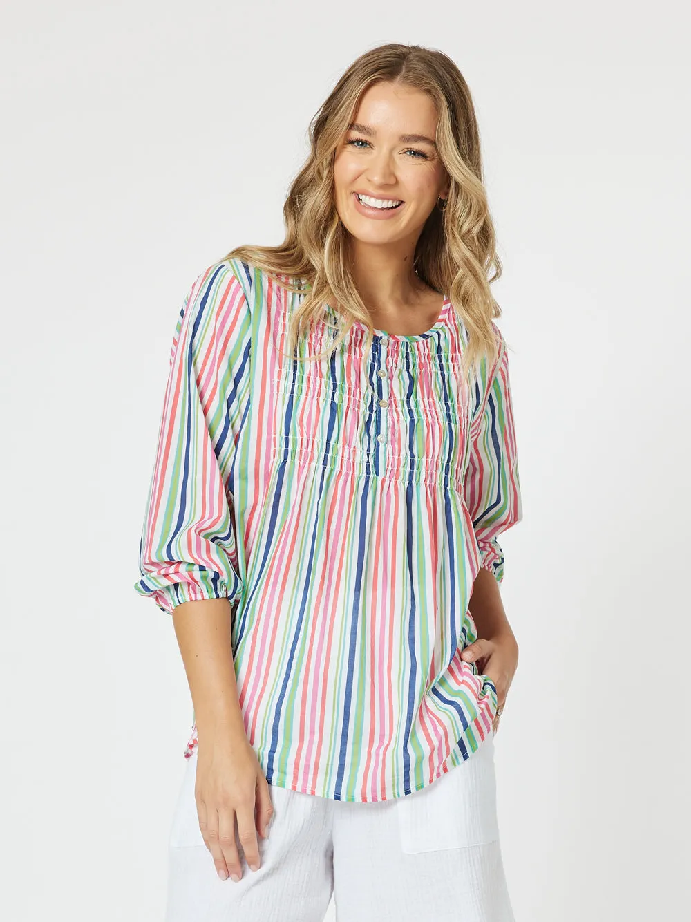 Stripe Print Tunic - Multi sold by RC & Co