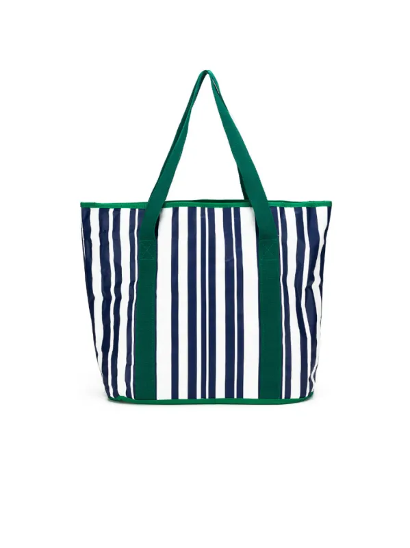 Sabbia Beach Bag Small - Green Stripe sold by RC & Co