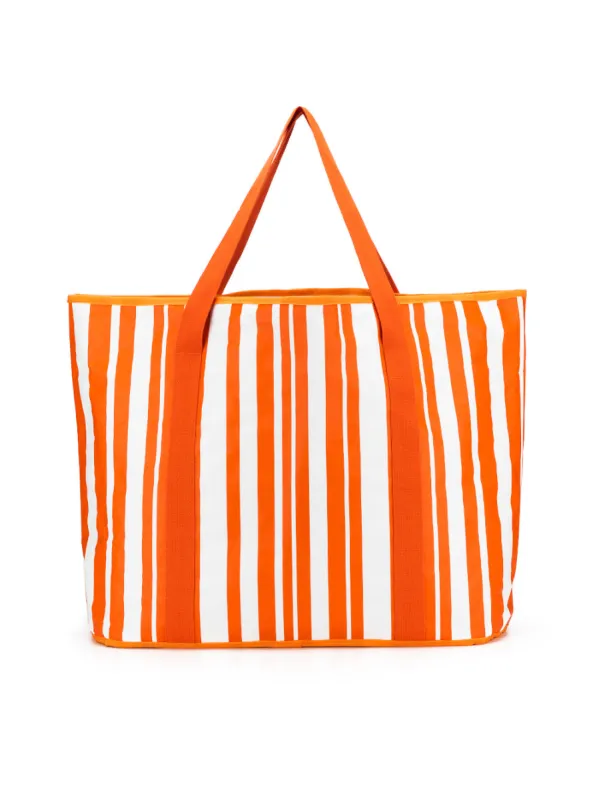 Sabbia Beach Bag Large - Orange Stripe sold by RC & Co