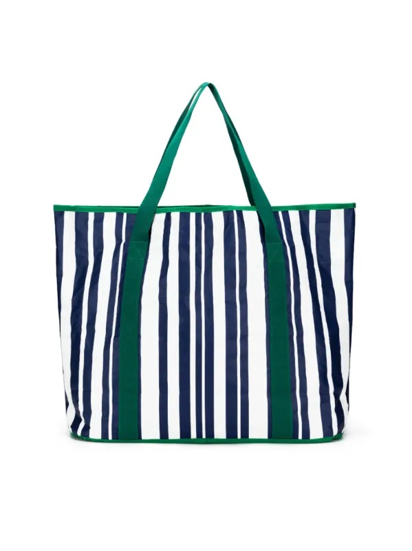 Sabbia Beach Bag Large - Green Stripe sold by RC & Co