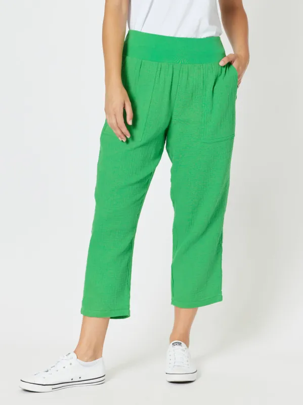 Byron Cotton 7/8 Pant - Emerald sold by RC & Co