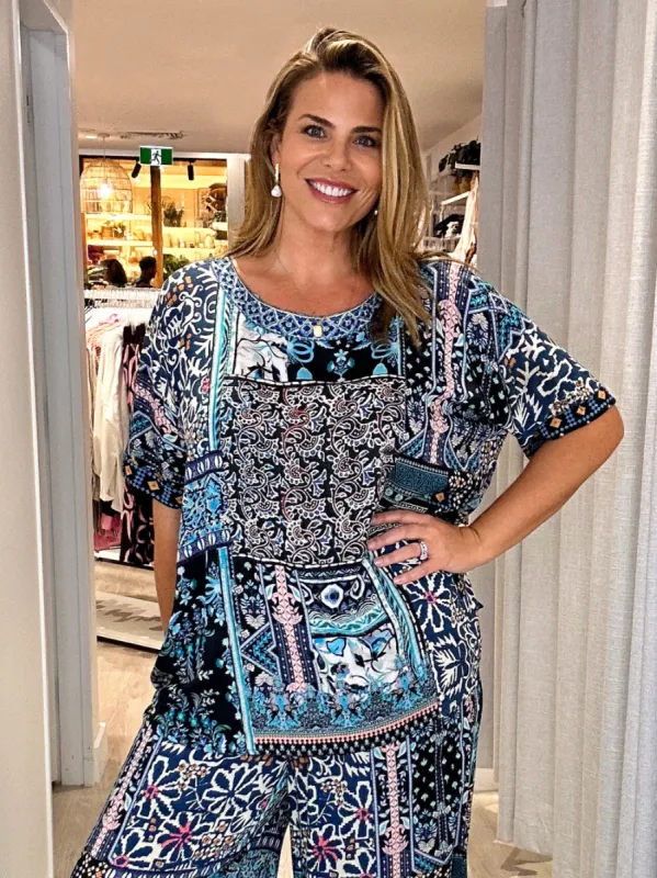 Crete Top - Navy sold by RC & Co