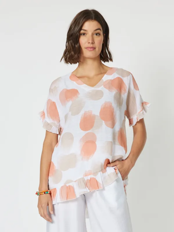 Portofino Spot Top - Melon sold by RC & Co