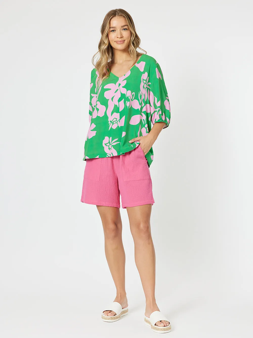 Spring V Neck Tunic - Emerald sold by RC & Co product image thumbnail 2