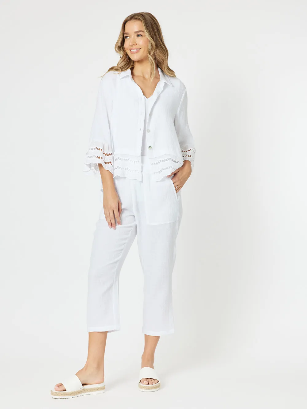 Byron Cotton 7/8 Pant - White sold by RC & Co product image thumbnail 3