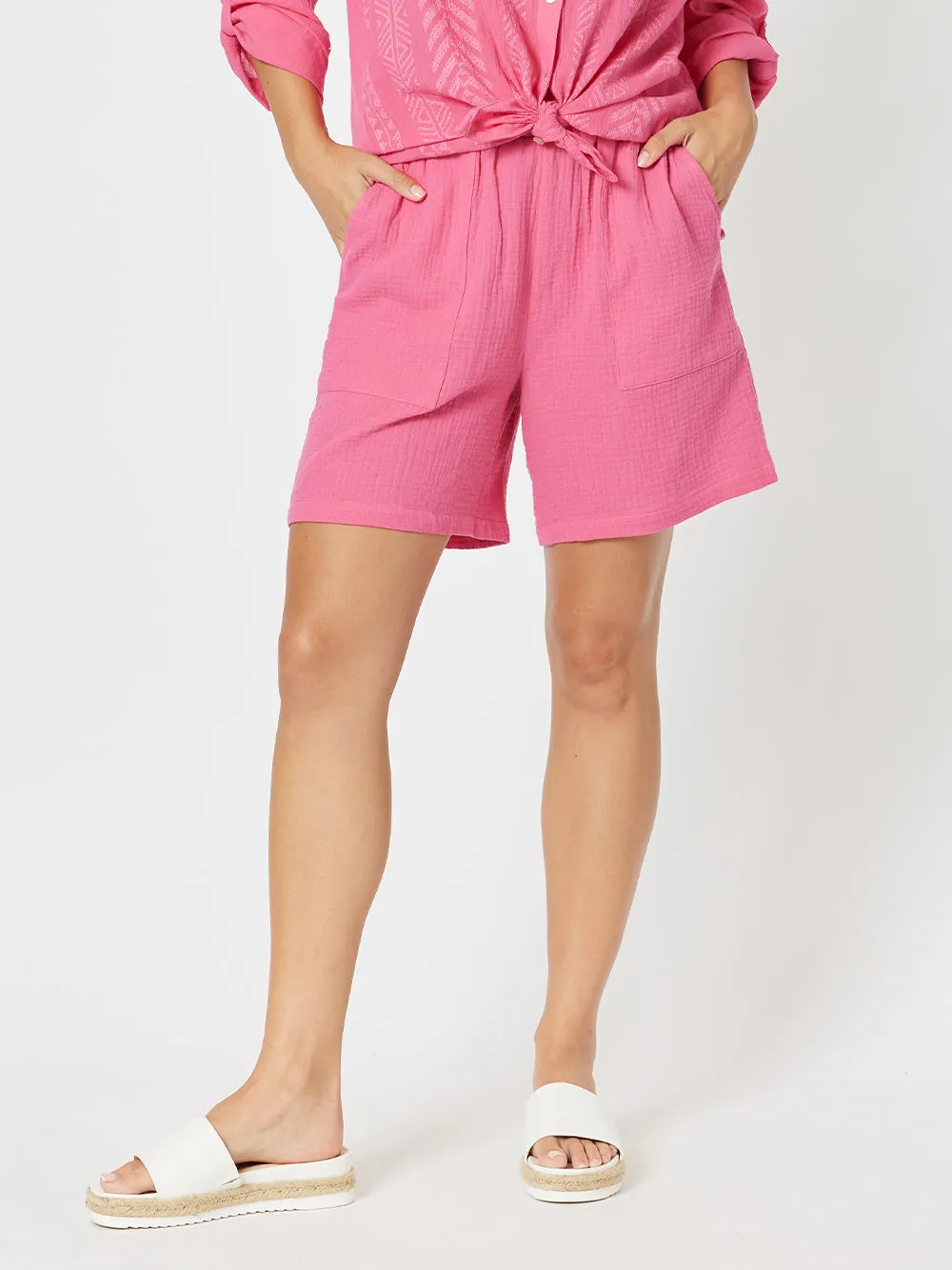 Byron Cotton Short - Hot Pink sold by RC & Co