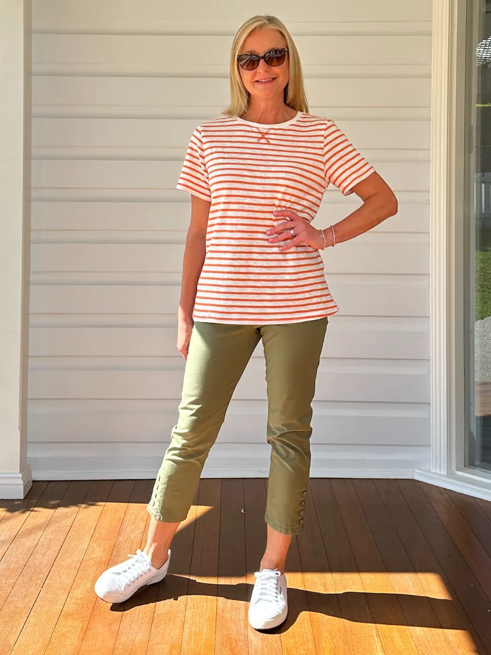 Charlie Cotton Twill Stretch Capri Pant - Khaki sold by RC & Co product image thumbnail 5