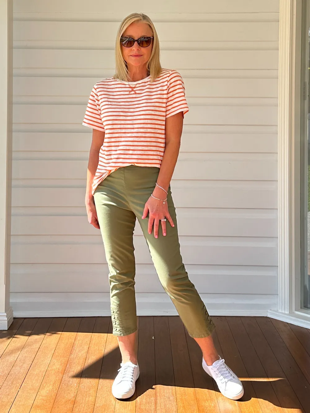 Charlie Cotton Twill Stretch Capri Pant - Khaki sold by RC & Co product image thumbnail 2