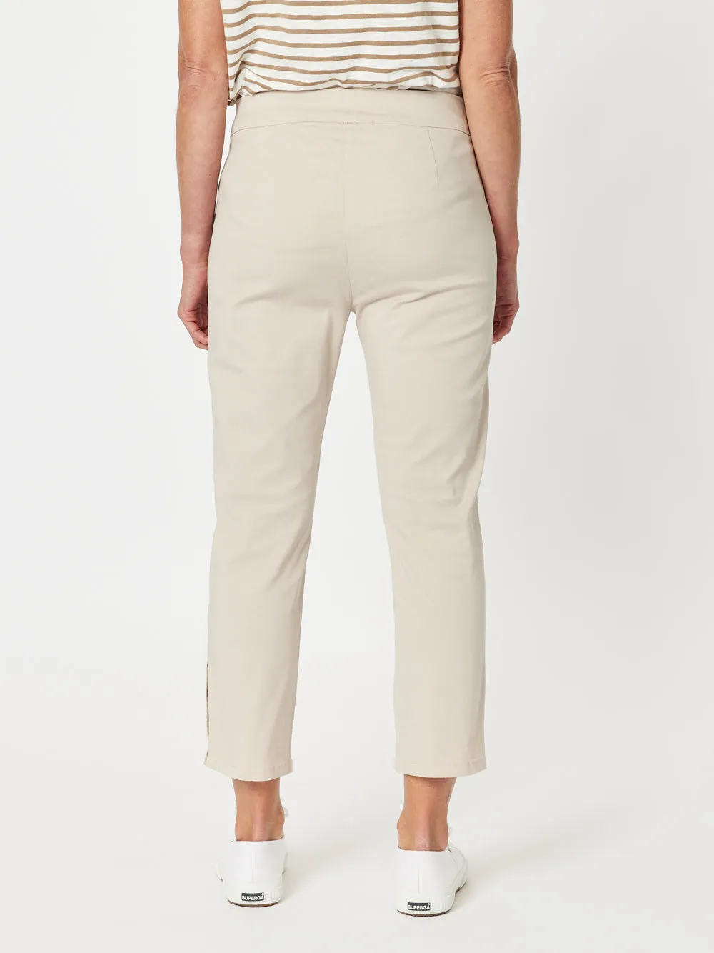 Charlie Cotton Twill Stretch Capri Pant - Natural sold by RC & Co product image thumbnail 5