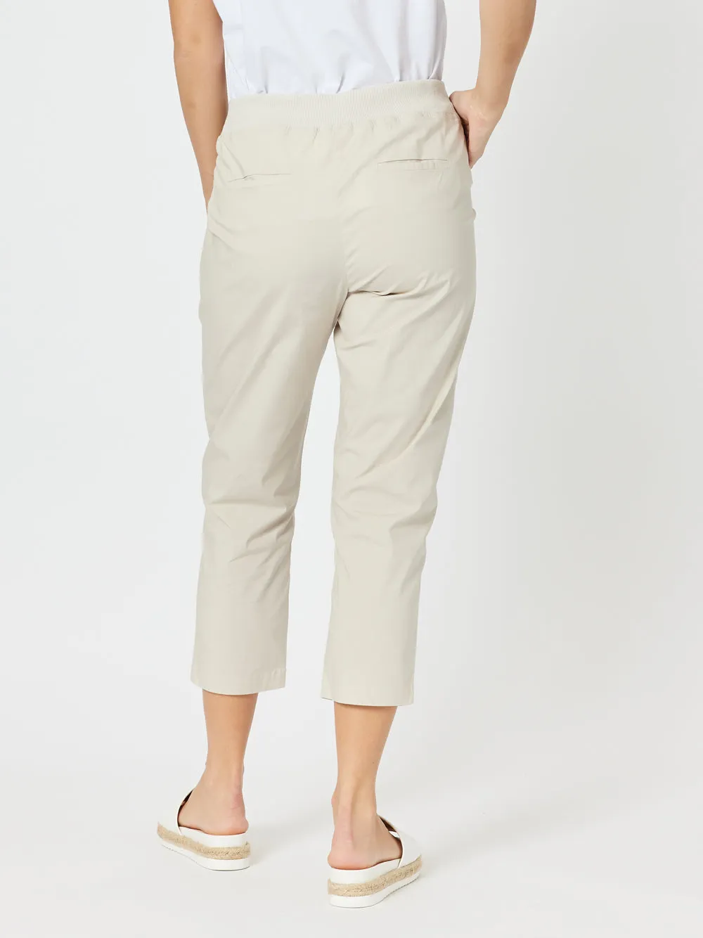 Santorini Cotton Capri Pant - Stone sold by RC & Co product image thumbnail 5