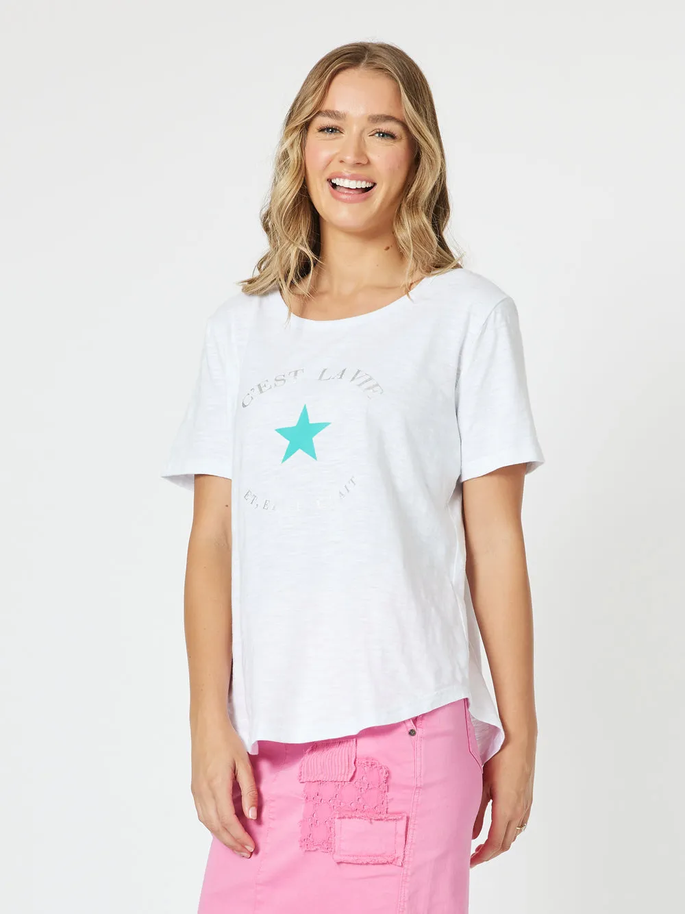 C'est La Vie Tee - White sold by RC & Co product image thumbnail 4