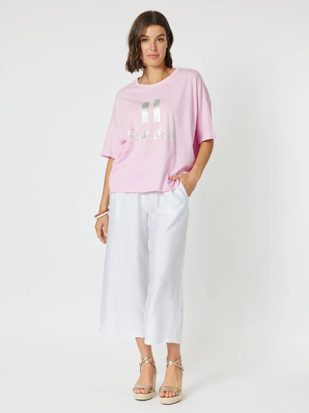 Happy Sunday Tee - Pink sold by RC & Co product image thumbnail 2