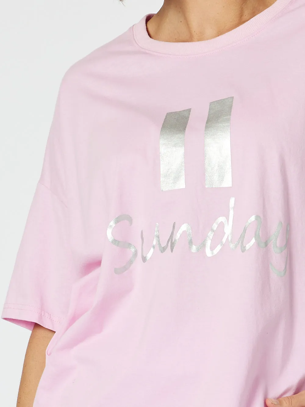 Happy Sunday Tee - Pink sold by RC & Co product image thumbnail 5