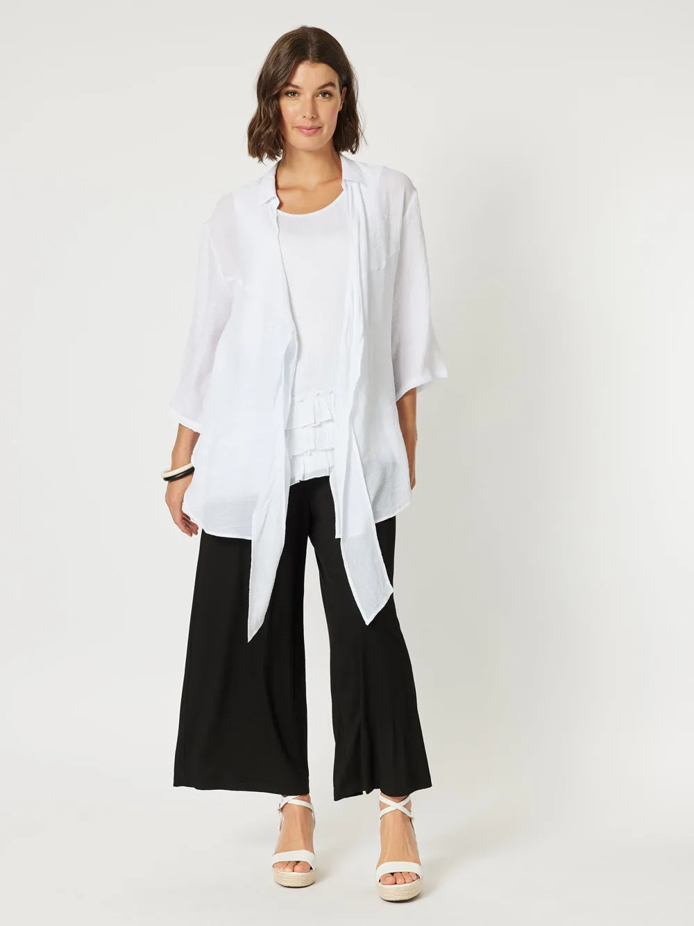 Aegean Shacket - White sold by RC & Co product image thumbnail 3