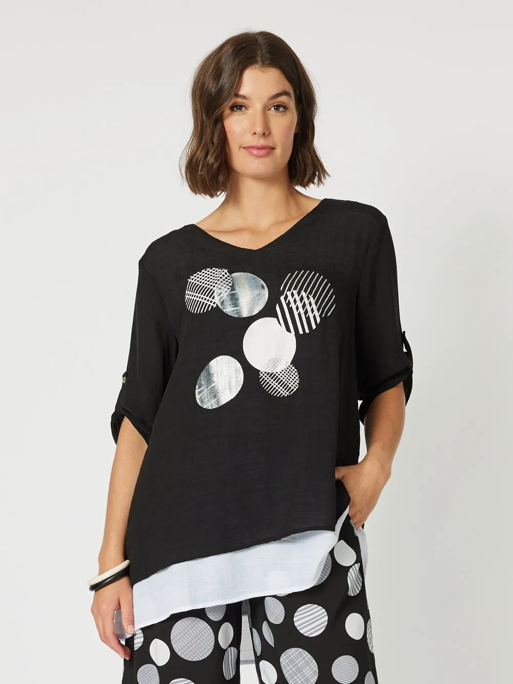 Eclipse Layered Top - Black sold by RC & Co
