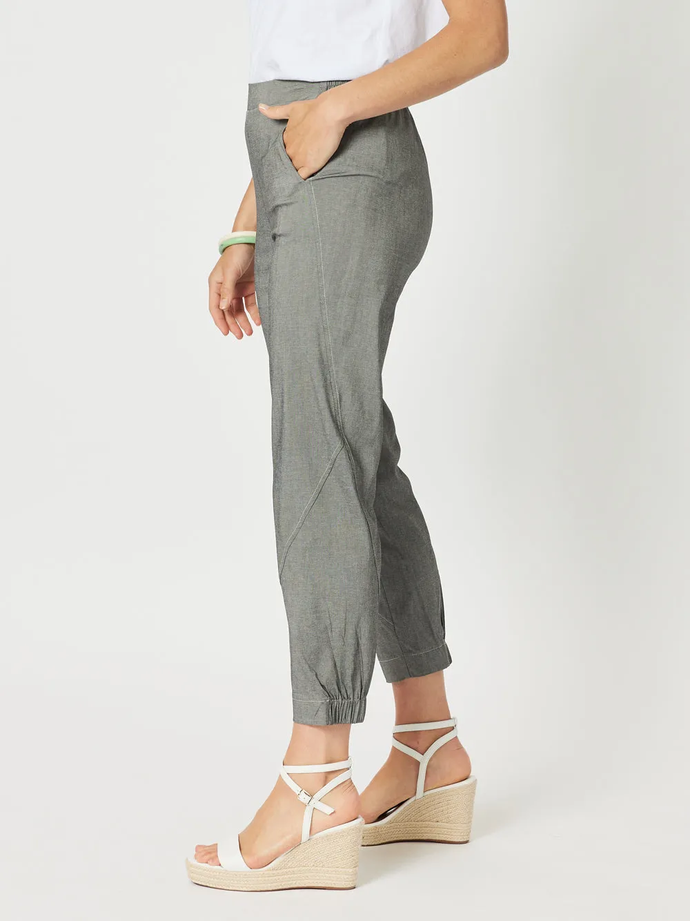 Parachute Stitch Detail Pant - Grey Marle sold by RC & Co product image thumbnail 3
