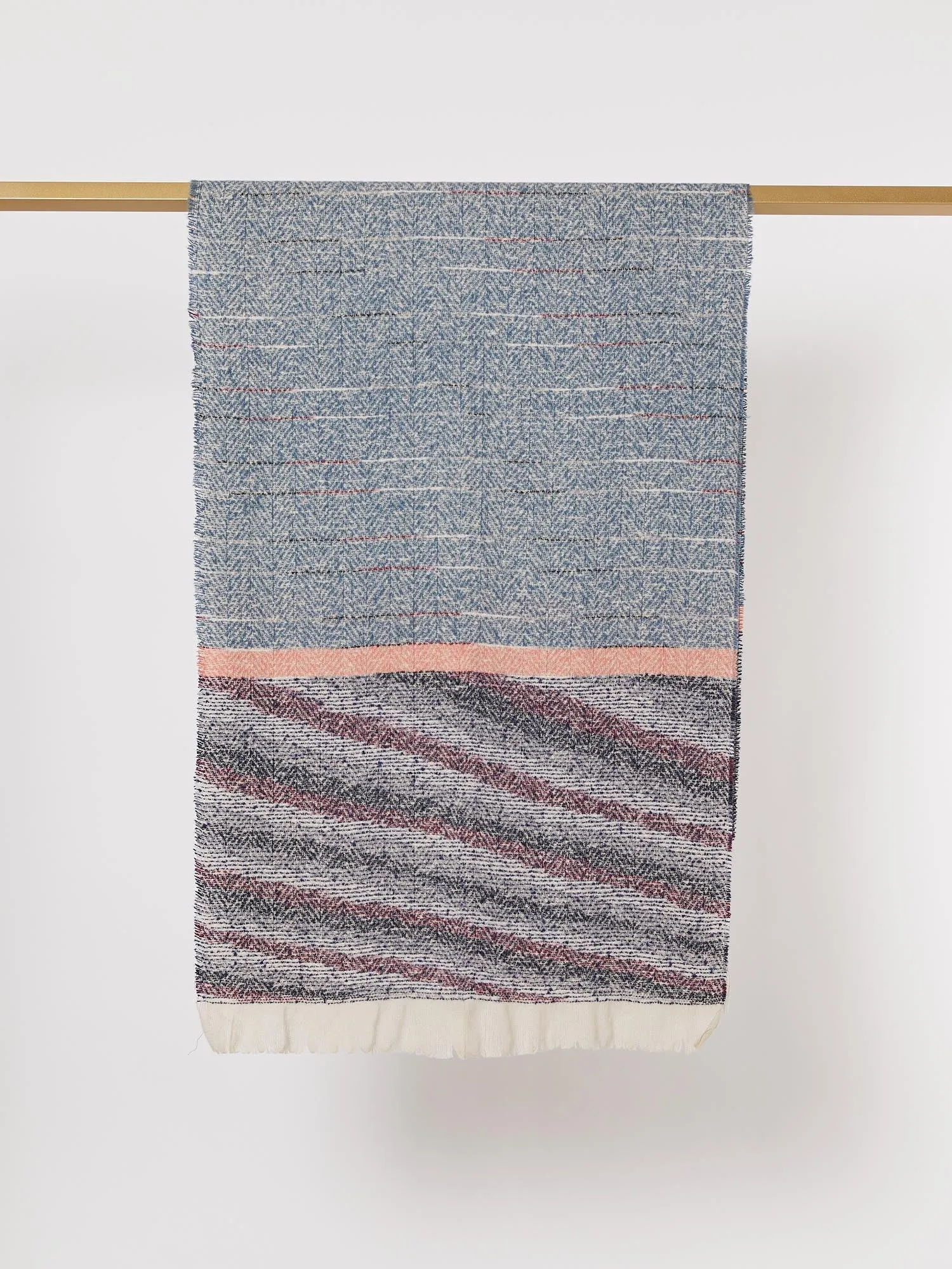 Logan Printed Scarf - Navy sold by RC & Co