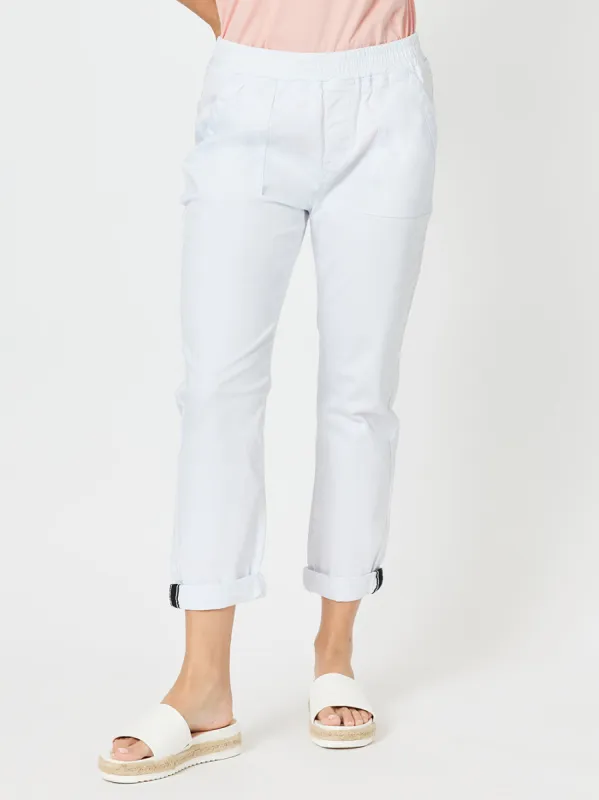 Isabella Cotton Pant - White sold by RC & Co