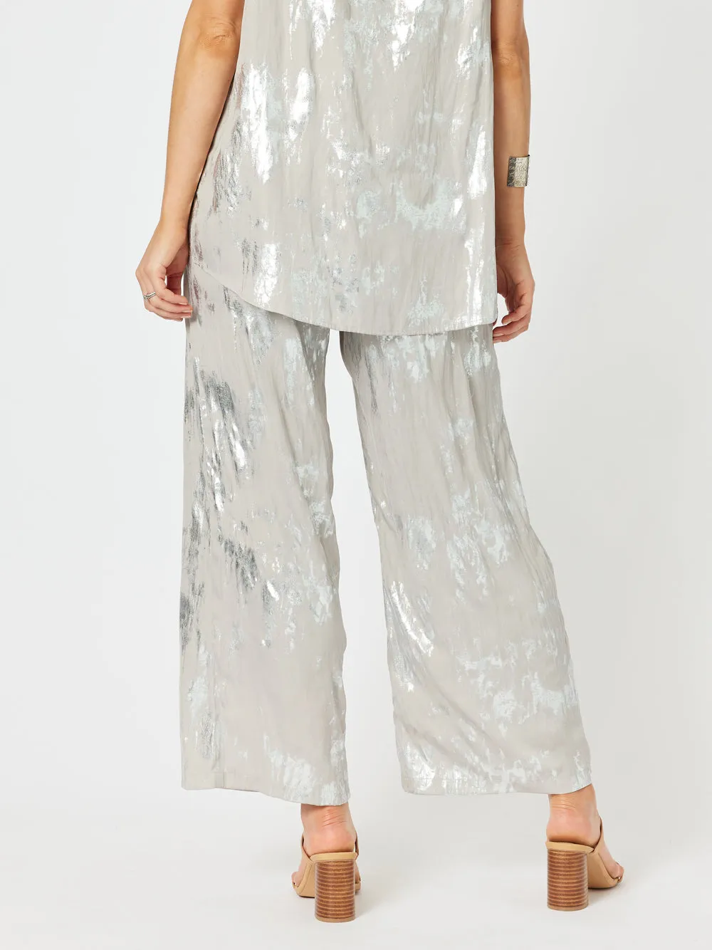 Champagne Foil Wide Leg Pant - Champagne sold by RC & Co product image thumbnail 5