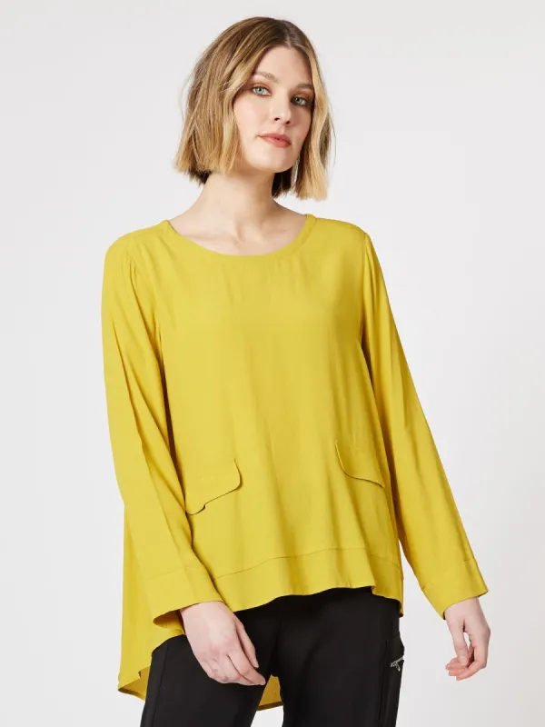 Kerryn Long Sleeve Top - Chartreuse sold by RC & Co