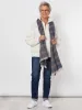 Keegan Printed Scarf - Navy sold by RC & Co
