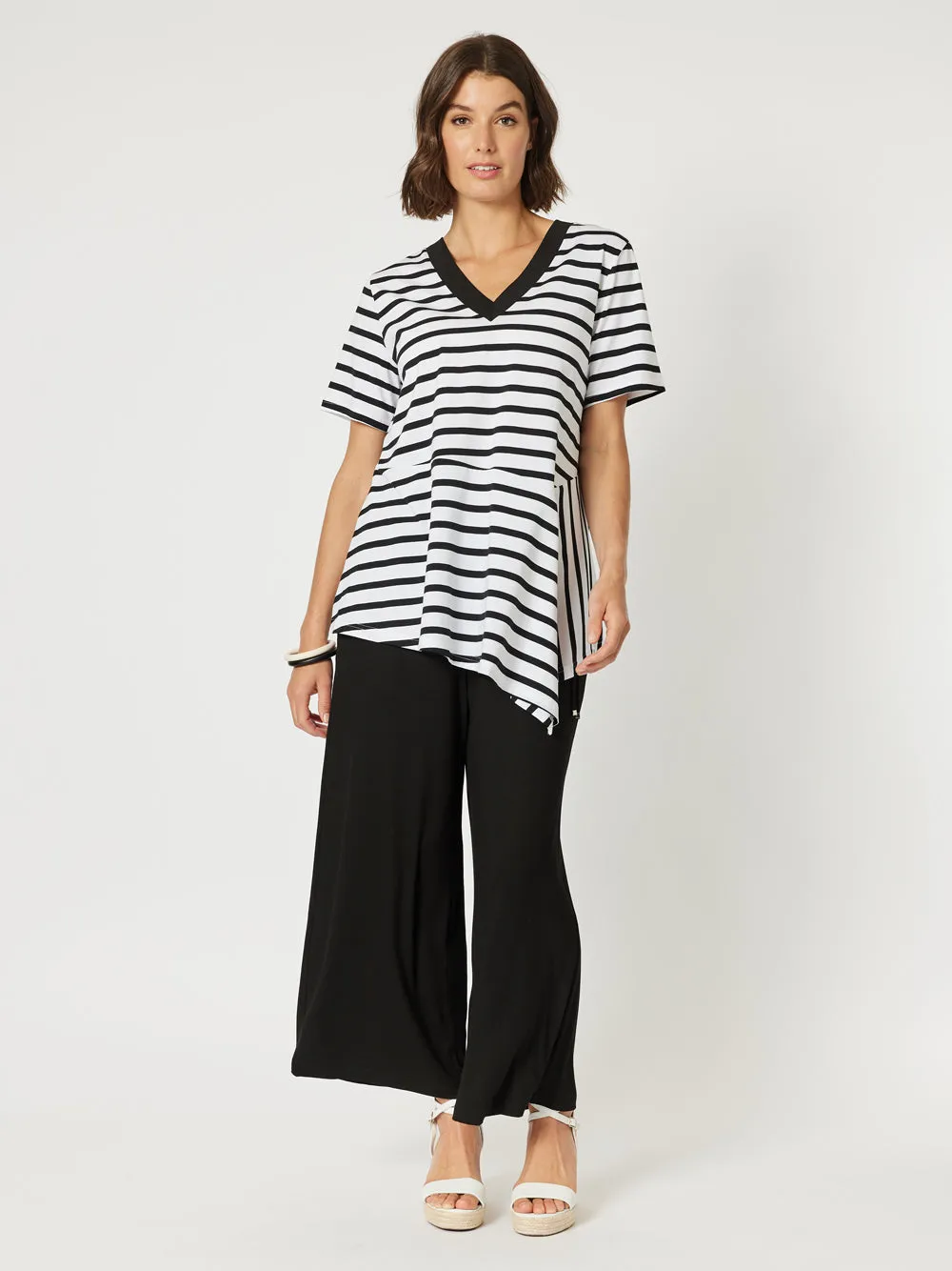 Stripe Spliced Tee - Black/White sold by RC & Co product image thumbnail 2