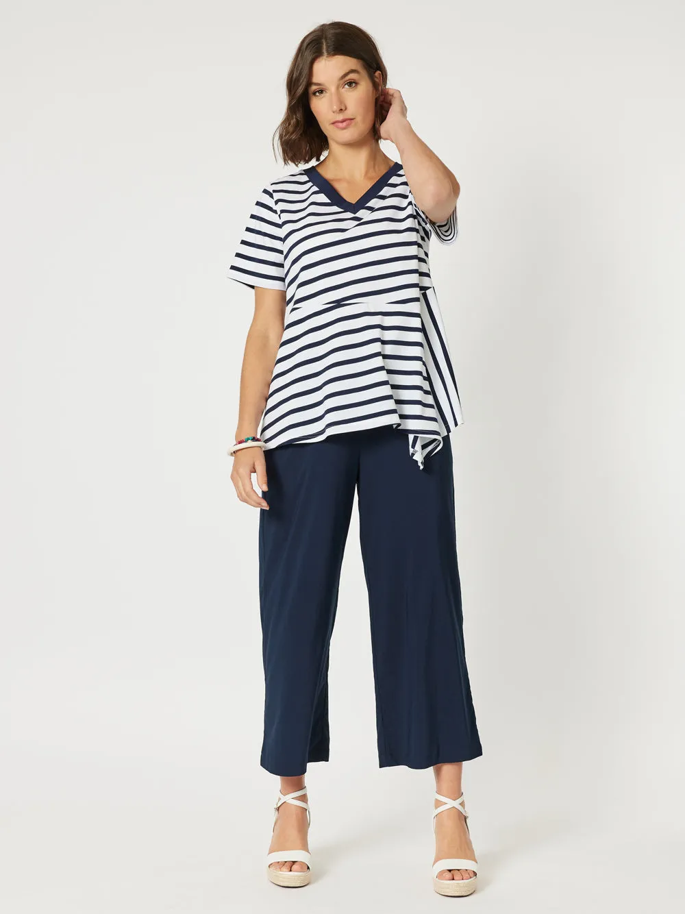Stripe Spliced T-shirt - Navy/White sold by RC & Co product image thumbnail 5