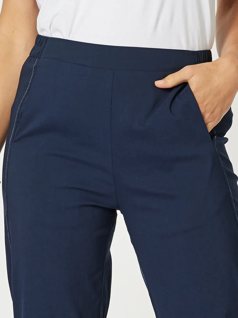 Parachute Stitch Detail Pant - Navy sold by RC & Co product image thumbnail 5