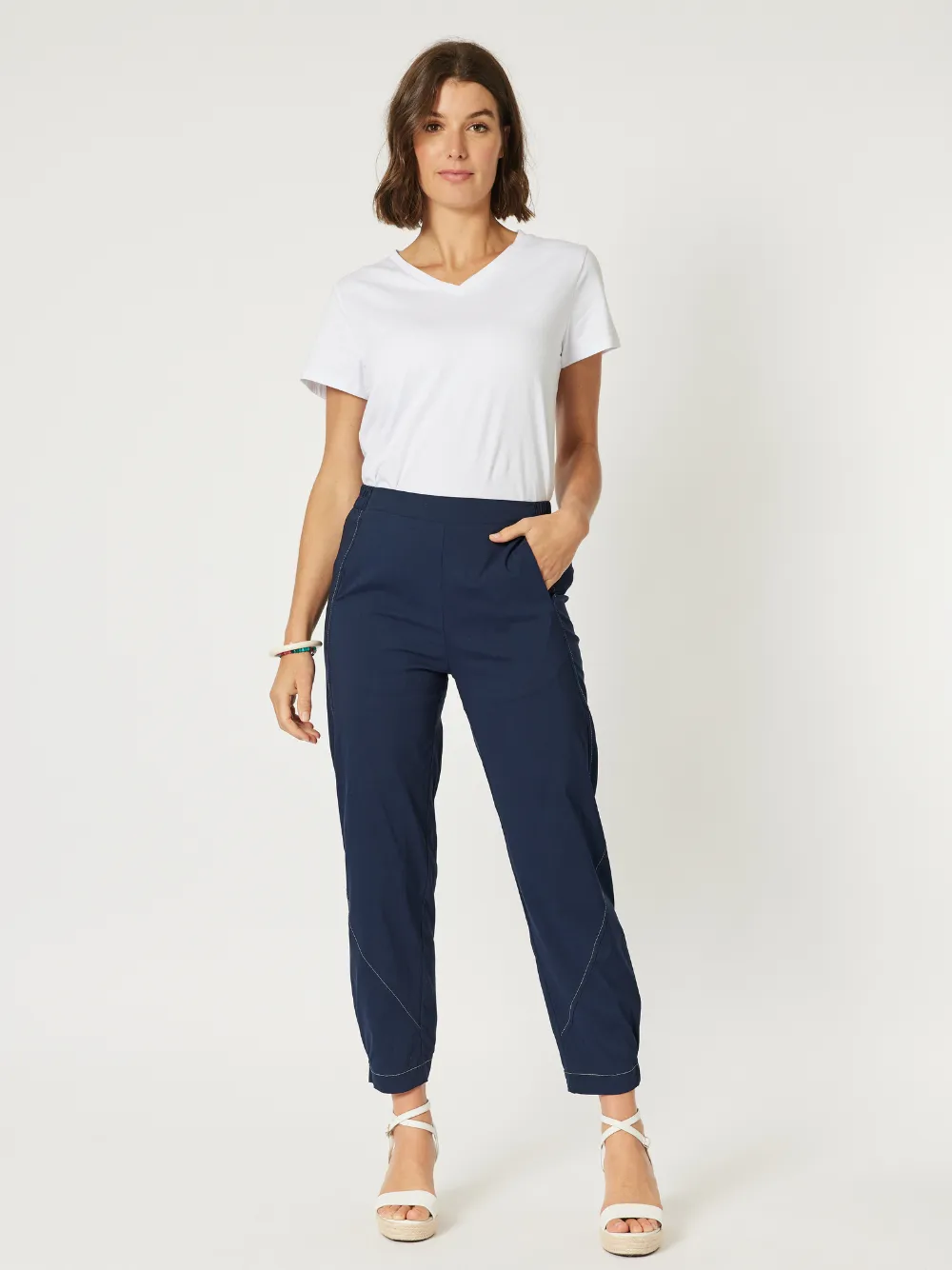 Parachute Stitch Detail Pant - Navy sold by RC & Co product image thumbnail 2