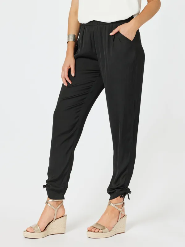 Lux Ruche Tie Pant - Black sold by RC & Co
