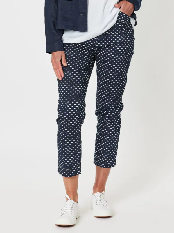 Pretty Bow Print Pant - Navy sold by RC & Co