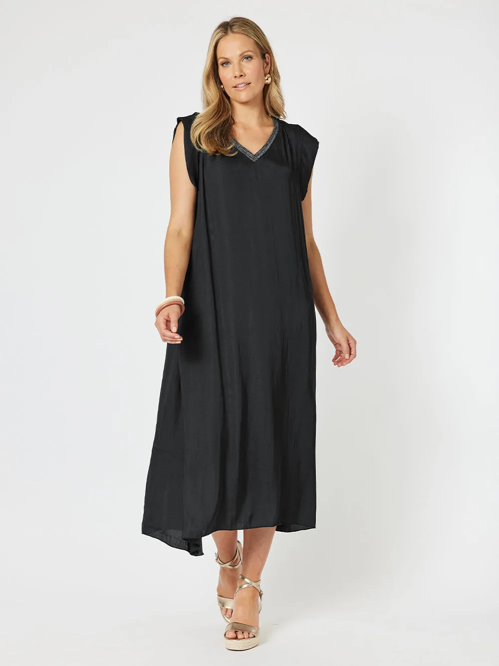 Traveller Luxe V Neck Dress - Black sold by RC & Co product image thumbnail 4