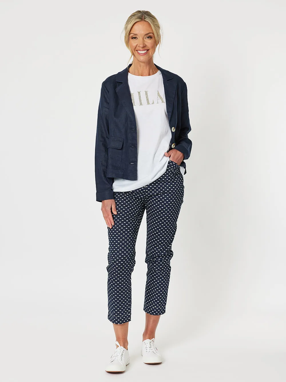 Milan Beaded Cotton T-shirt - Silver sold by RC & Co product image thumbnail 4