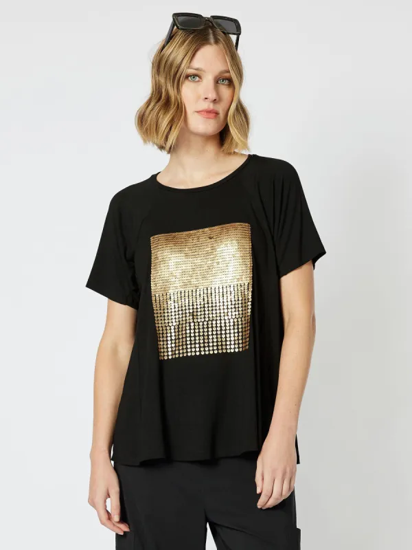 Sequin Patch - Shirt - Black sold by RC & Co